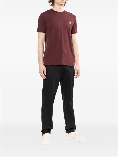 T-shirt uomo manica corta Bordeaux FRED PERRY | M3519K22